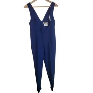 Vintage Obermeyer Blue Wool Ski Bibs with Stirrups 8